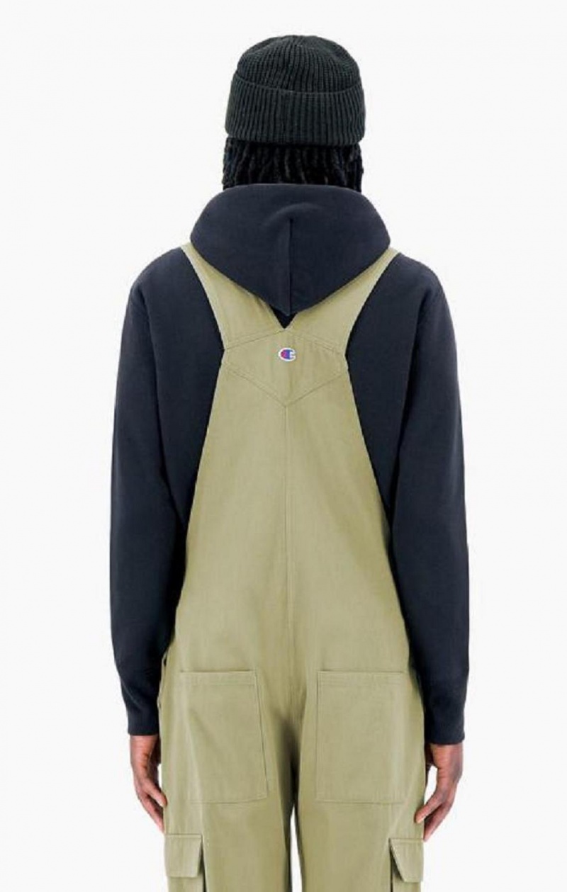 Champion Woven Utility Dungarees Pants Férfi Jogger Nadrág Bézs | 3287-GXQFB