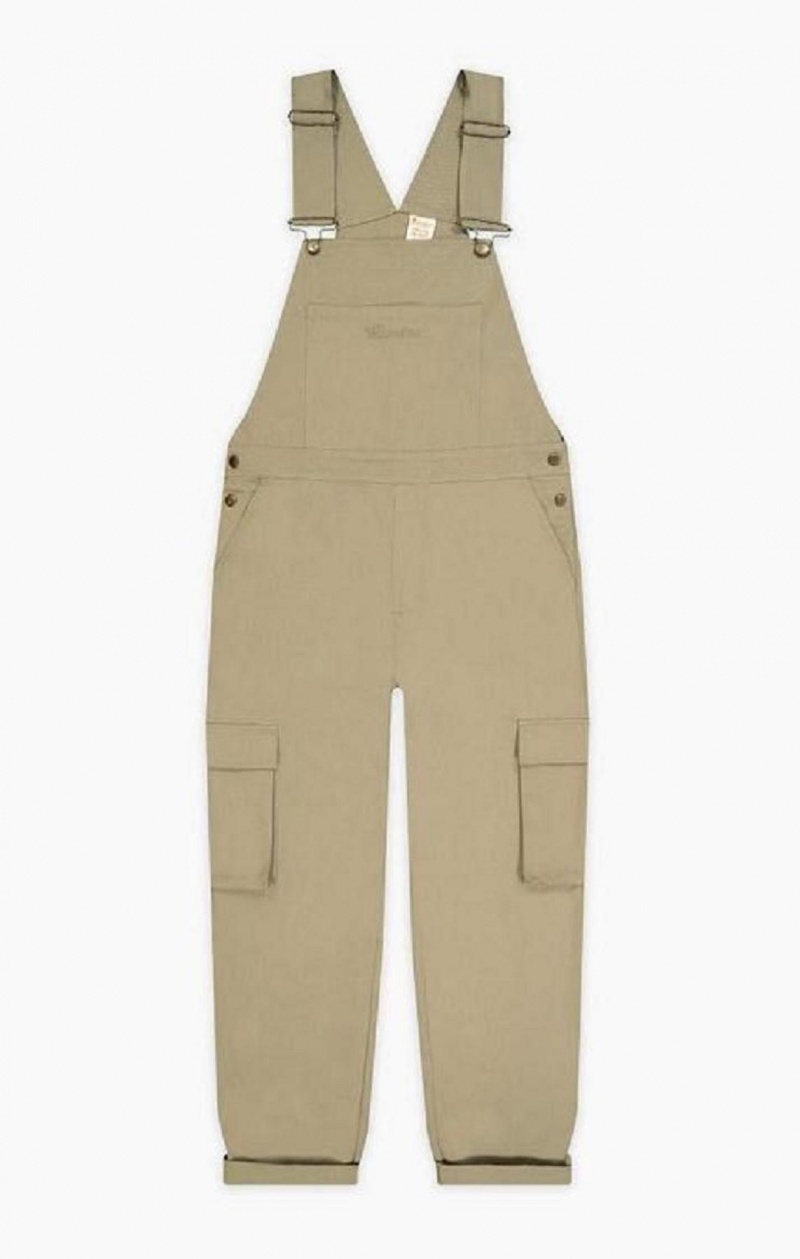 Champion Woven Utility Dungarees Pants Férfi Jogger Nadrág Bézs | 3287-GXQFB