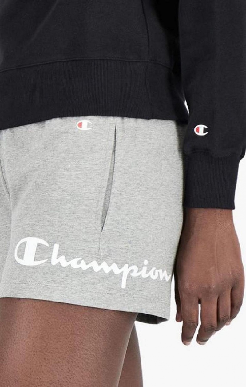 Champion Wraparound Script Logo Runner Shorts Női Rövidnadrág Világos Szürke | 0896-YMKQF