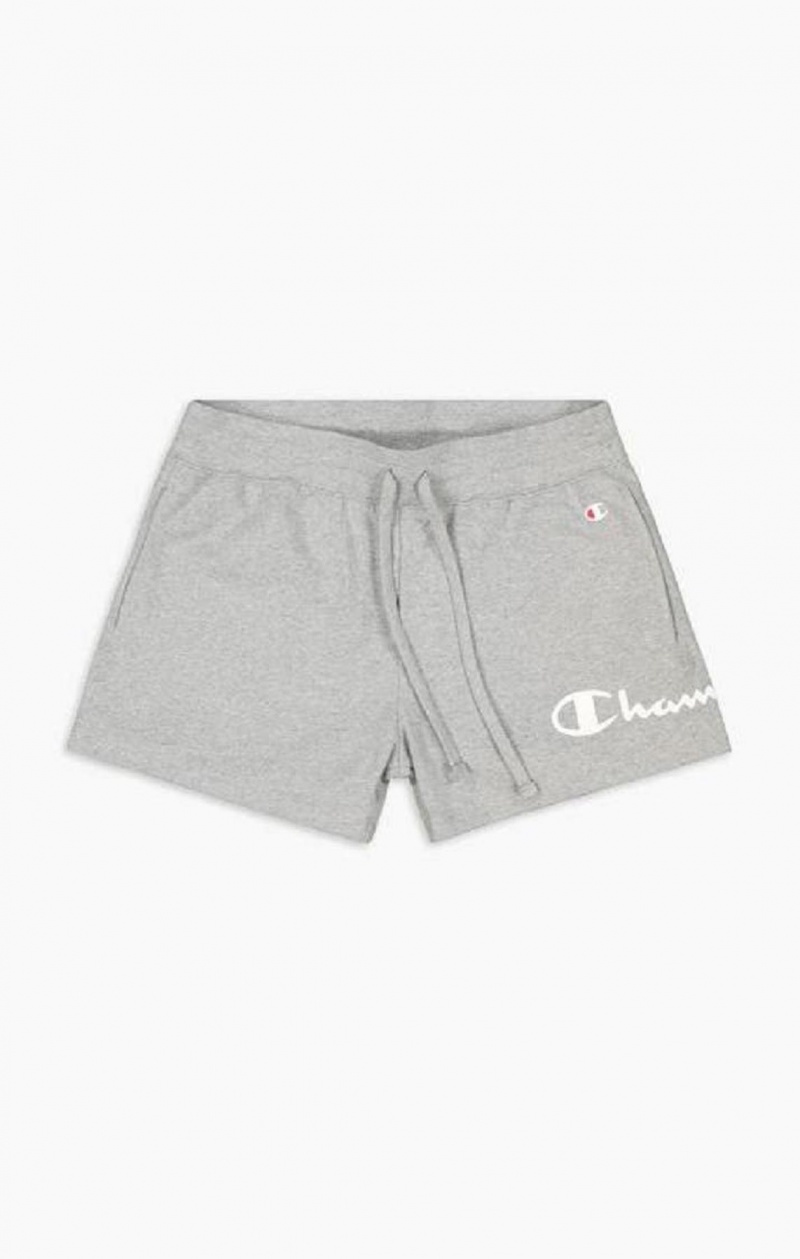 Champion Wraparound Script Logo Runner Shorts Női Rövidnadrág Világos Szürke | 0896-YMKQF