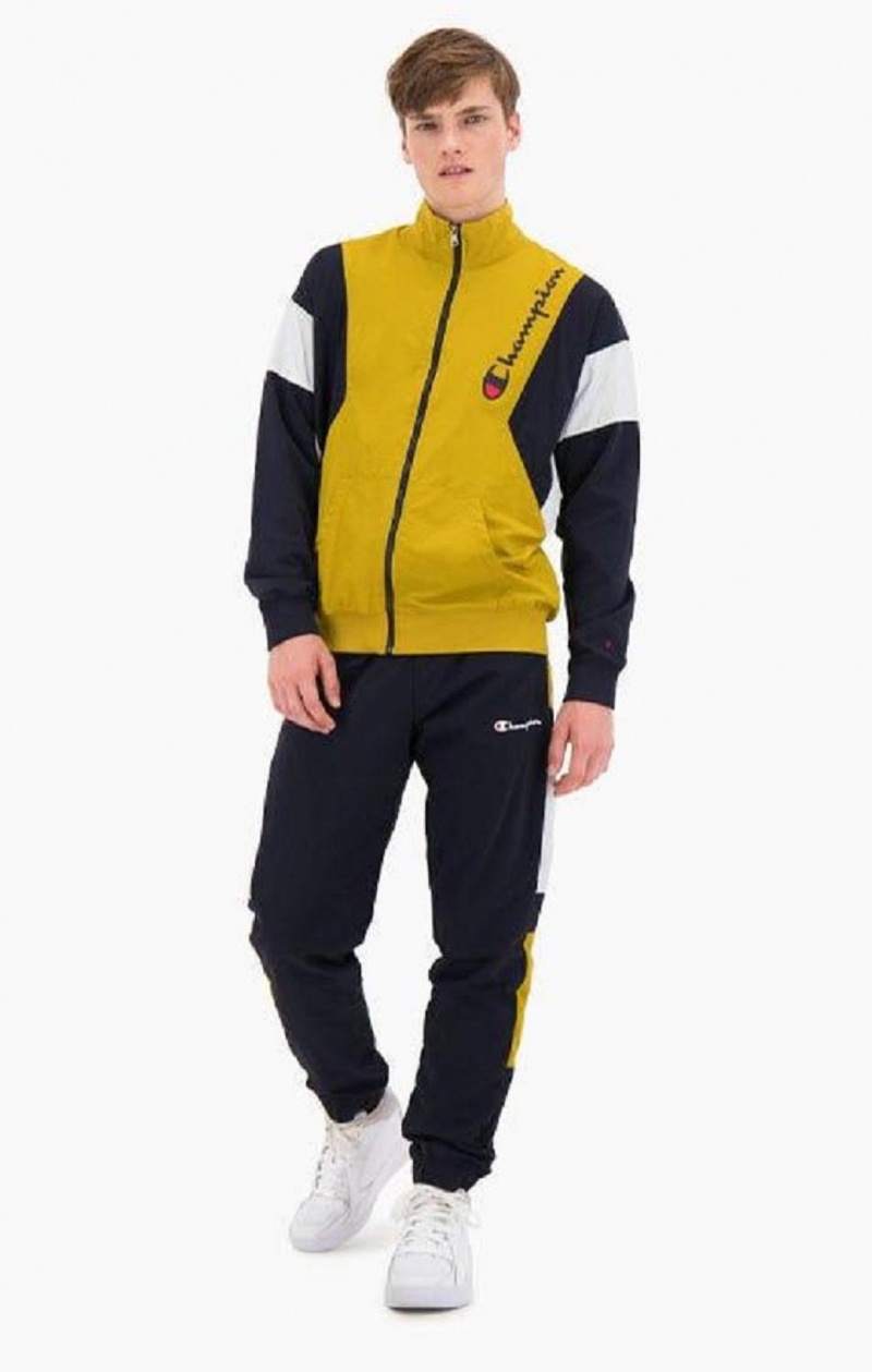 Champion Zip-Up Colour Block Jacket Férfi Melegítő Arany | 4985-OQCEP