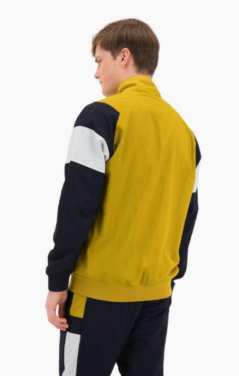 Champion Zip-Up Colour Block Jacket Férfi Melegítő Arany | 4985-OQCEP