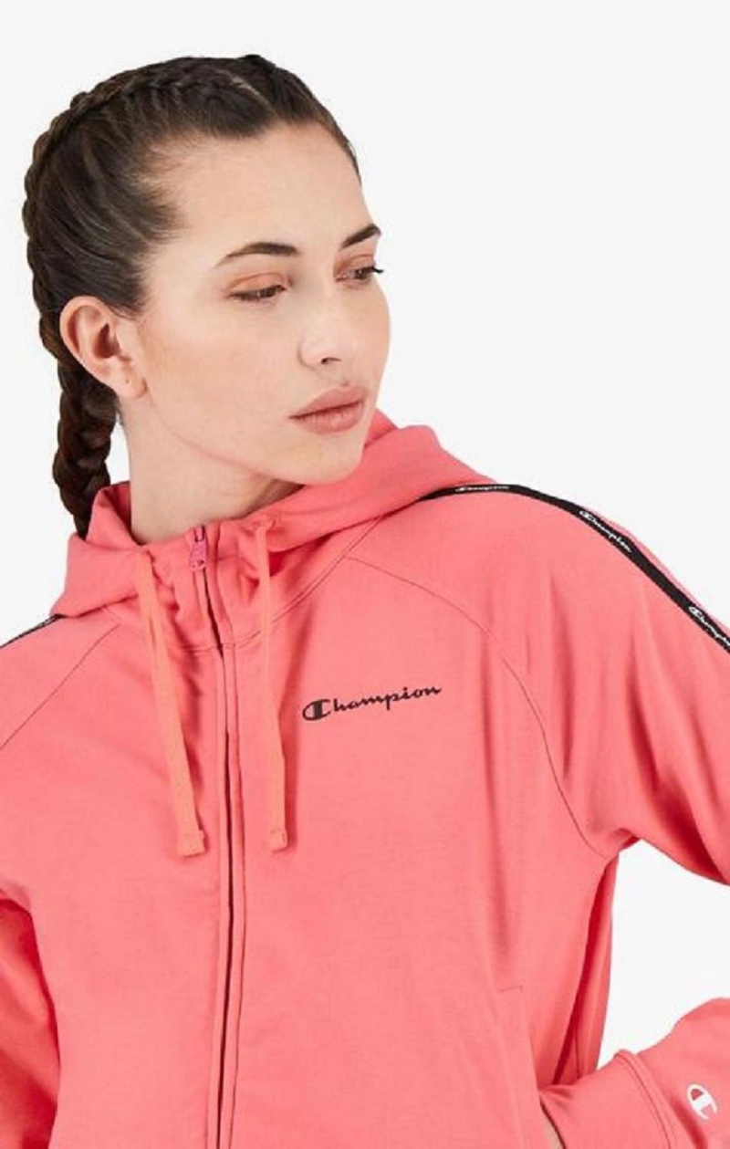 Champion Zip-Up Hoodie + Leggings Tracksuit Női Kapucnis Pulóver Rózsaszín | 5842-JHTOM